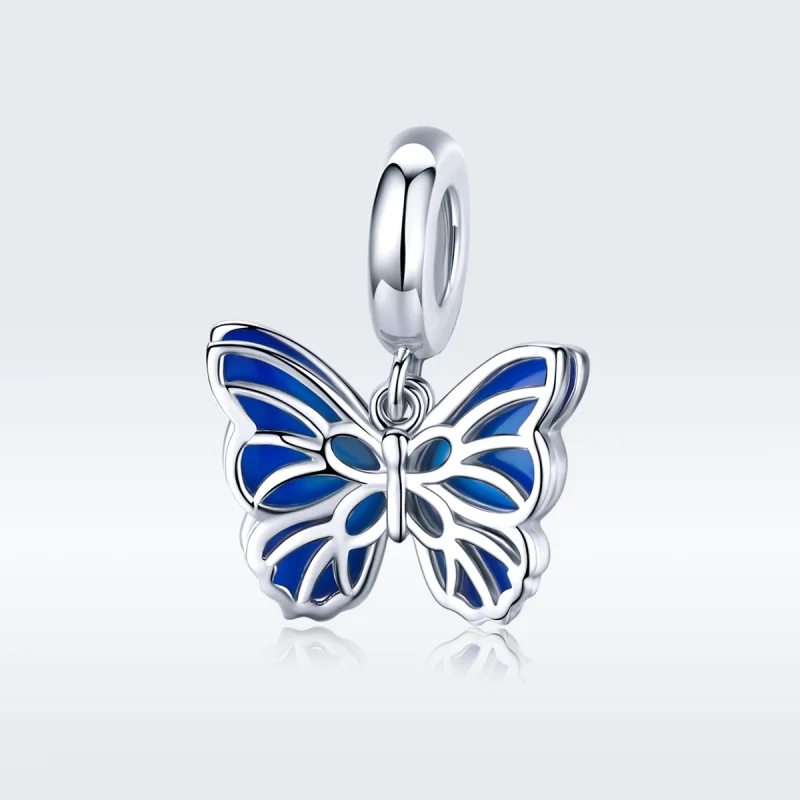 (image for) Pandora Style Silver Butterfly Dangle - BSC149 - View 5