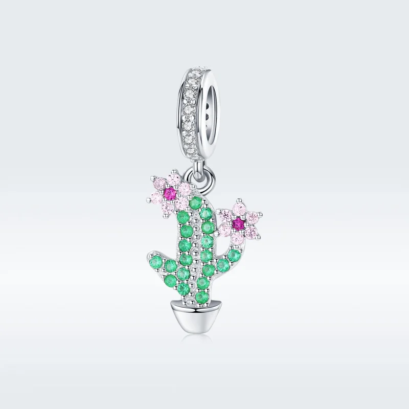 (image for) Pandora Style Silver Cactus Dangle - BSC121 - Product Image