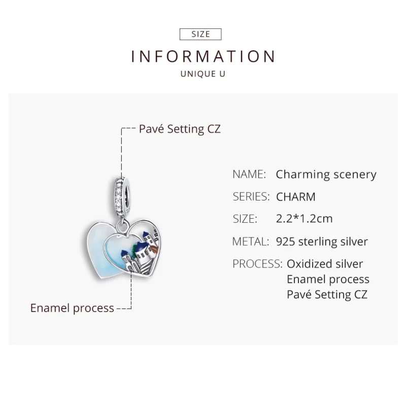 (image for) Pandora Style Silver Charming Scenery Dangle - SCC1742 - View 8