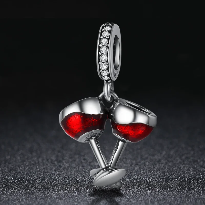 (image for) Pandora Style Silver Cheers Dangle - SCC478 - View 2