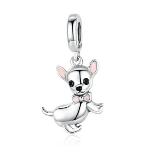 (image for) Pandora Style Silver Chihuahua Dangle - SCC1317
