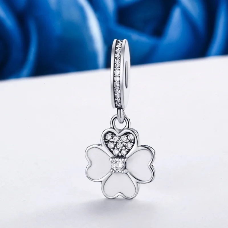 (image for) Pandora Style Silver Clover Dangle - SCC259 - View 3