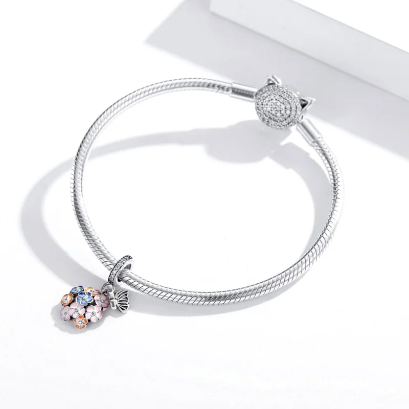 (image for) Pandora Style Silver Colorful Garden Dangle - SCC1702 - View 3