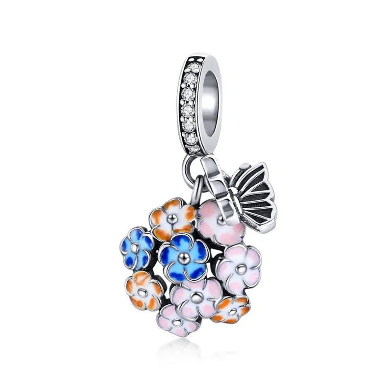 (image for) Pandora Style Silver Colorful Garden Dangle - SCC1702 - Product Image
