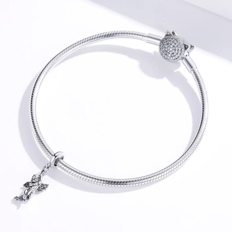 (image for) Pandora Style Silver Cupid Dangle - SCC1405 - View 3