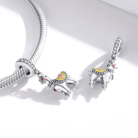 Pandora Style Silver Cute Alpaca Dangle - SCC1737