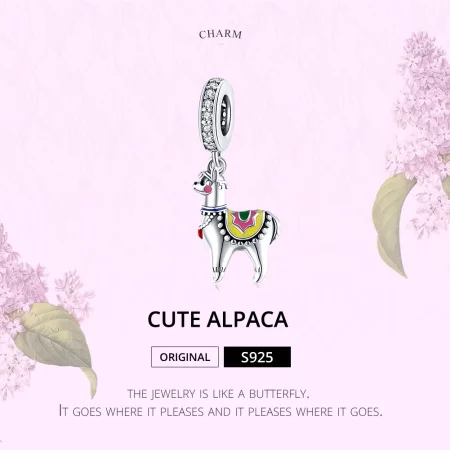 Pandora Style Silver Cute Alpaca Dangle - SCC1737