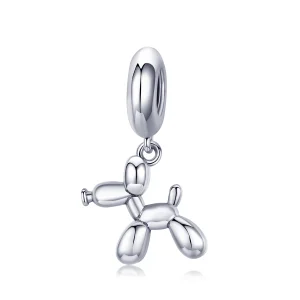 (image for) Pandora Style Silver Cute Balloon Dog Dangle - SCC981
