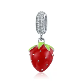 Pandora Style Silver Cute Strawberry Dangle - SCC1537