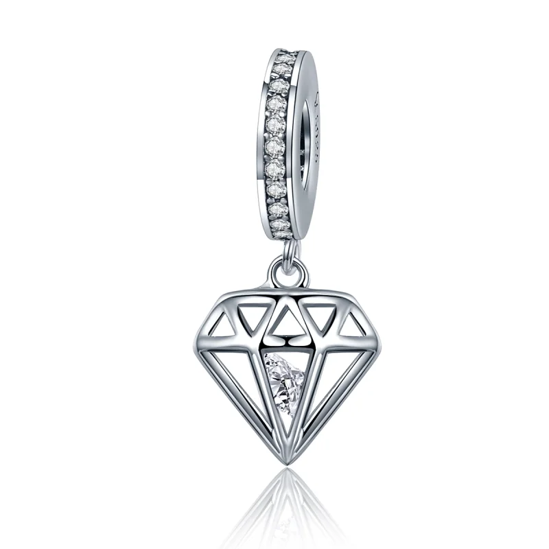 (image for) Pandora Style Silver Diamond Dangle - SCC186 - Product Image
