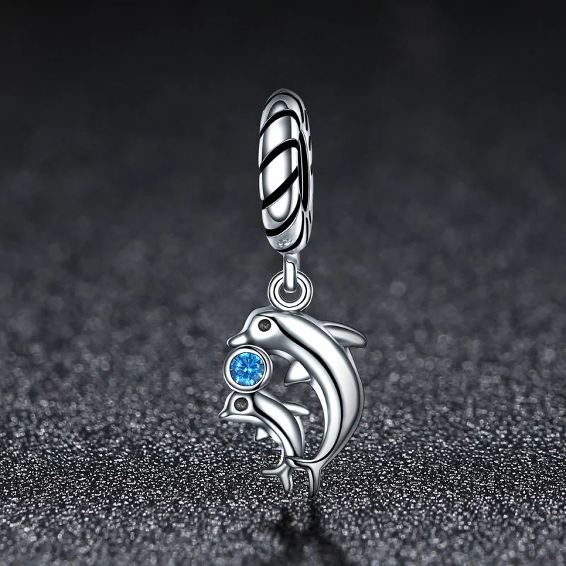 (image for) Pandora Style Silver Dolphin Dangle - SCC264 - View 2