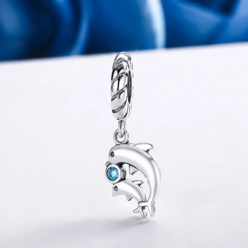 (image for) Pandora Style Silver Dolphin Dangle - SCC264 - View 3
