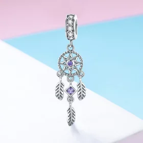 Pandora Style Silver Dreamcatcher Dangle - SCC841