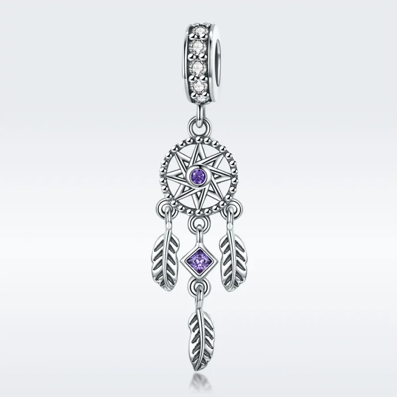(image for) Pandora Style Silver Dreamcatcher Dangle - SCC841 - View 3