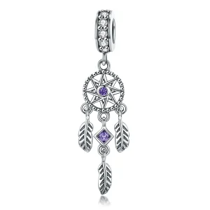 (image for) Pandora Style Silver Dreamcatcher Dangle - SCC841