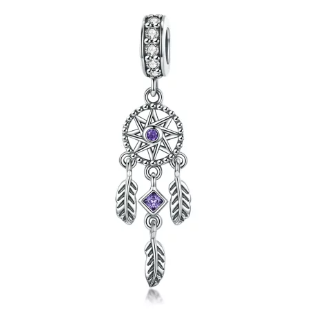 Pandora Style Silver Dreamcatcher Dangle - SCC841 Pandora Style Silver Dreamcatcher Dangle - SCC841
