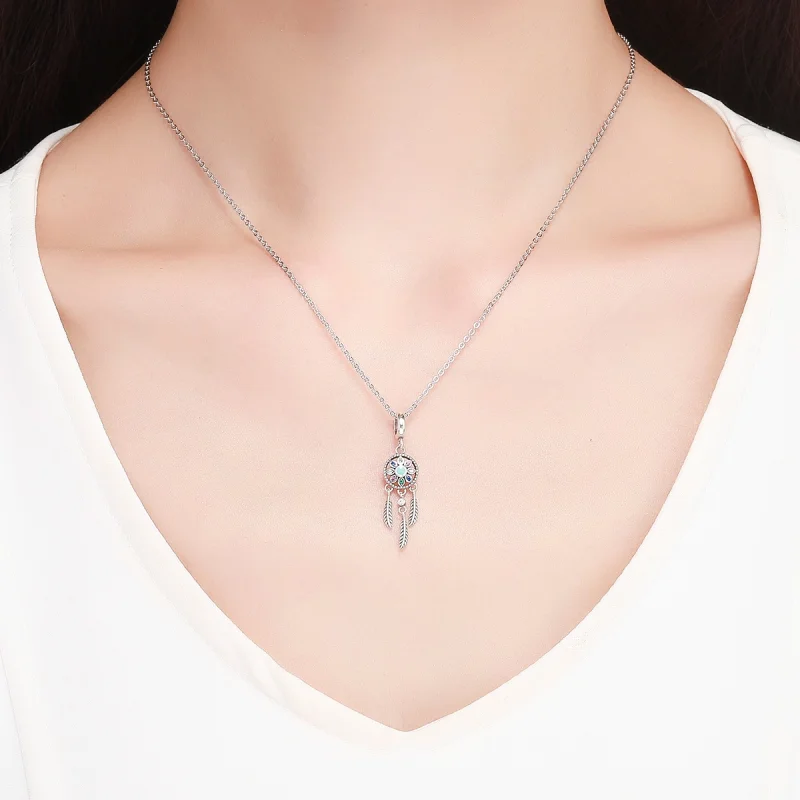 (image for) Pandora Style Silver Dreamcatcher Dangle - SCC961 - View 5