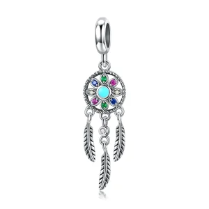 (image for) Pandora Style Silver Dreamcatcher Dangle - SCC961