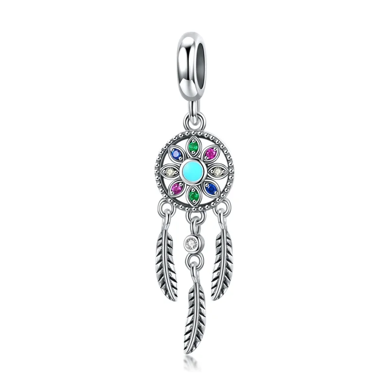 (image for) Pandora Style Silver Dreamcatcher Dangle - SCC961 - Product Image