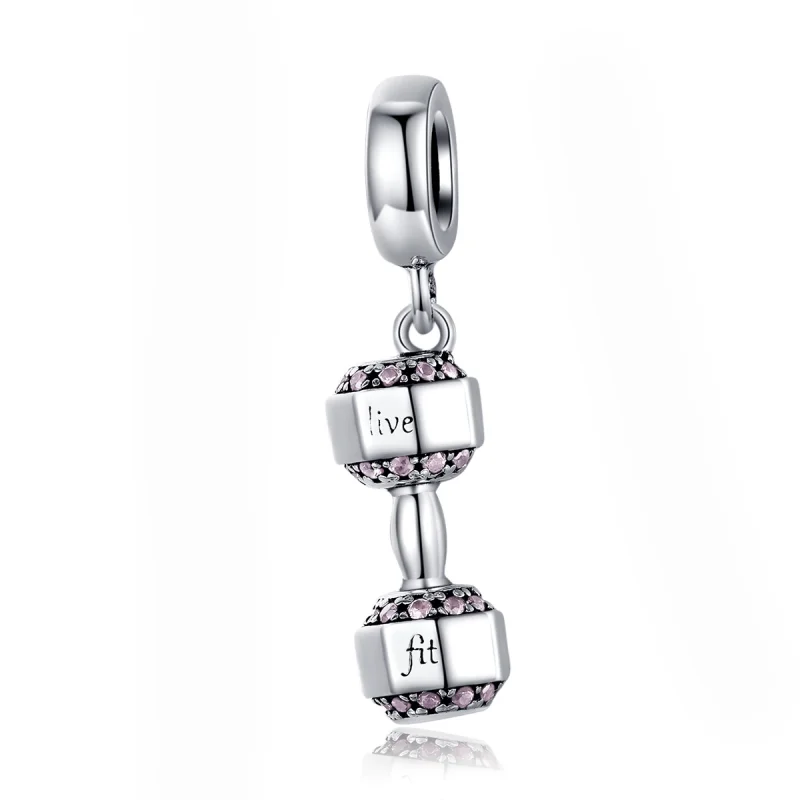 (image for) Pandora Style Silver Dumbbell Dangle - SCC1340 - Product Image