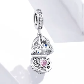 Pandora Style Silver Easter Egg With Treasure Dangle - SCC1465