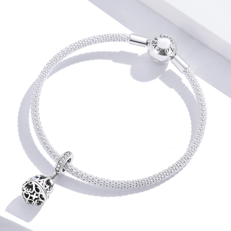 (image for) Pandora Style Silver Easter Egg With Treasure Dangle - SCC1465 - View 3