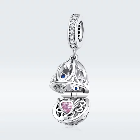 Pandora Style Silver Easter Egg With Treasure Dangle - SCC1465