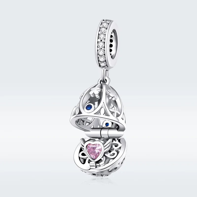 (image for) Pandora Style Silver Easter Egg With Treasure Dangle - SCC1465 - View 5
