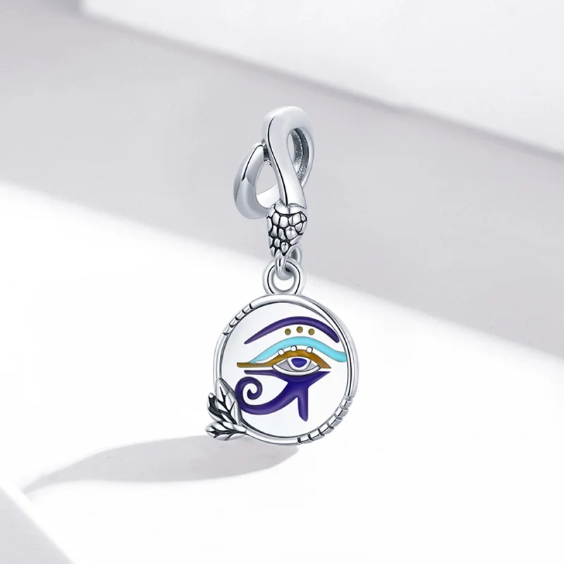 (image for) Pandora Style Silver Egypt - Twin Eyes Dangle - SCC1857 - View 2
