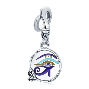 Pandora Style Silver Egypt - Twin Eyes Dangle - SCC1857 (image for) Pandora Style Silver Egypt - Twin Eyes Dangle - SCC1857