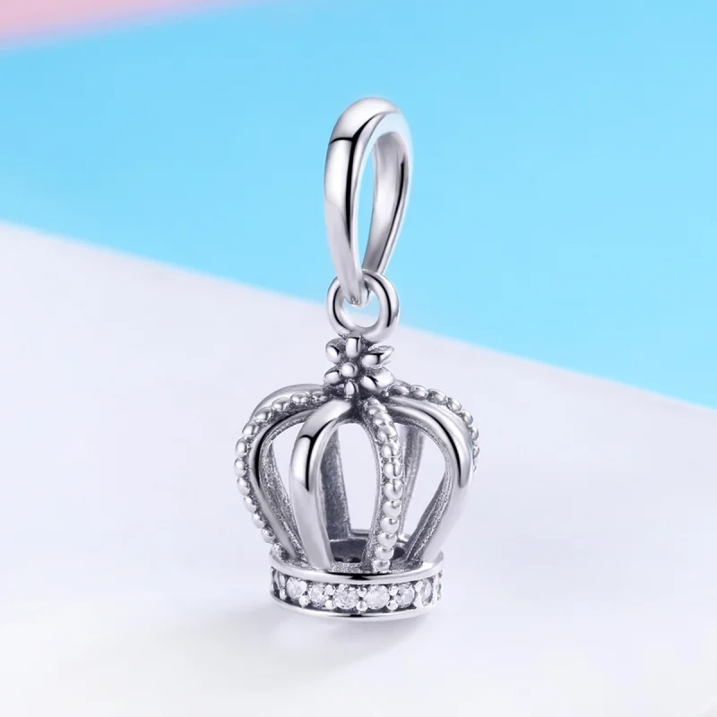 (image for) Pandora Style Silver Elegant Crown Dangle - SCC781 - View 2