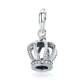 Pandora Style Silver Elegant Crown Dangle - SCC781