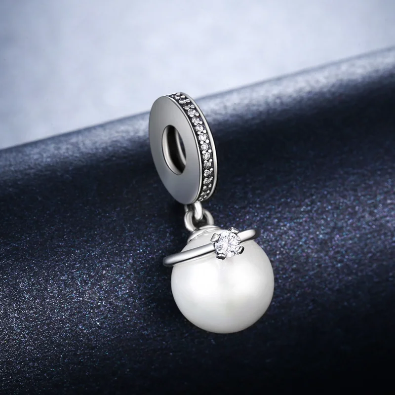 (image for) Pandora Style Silver Elegant Pearls Dangle - SCC137 - View 6