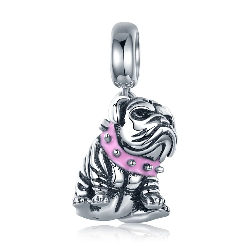 (image for) Pandora Style Silver English Bulldogs Dangle - SCC552 - Product Image