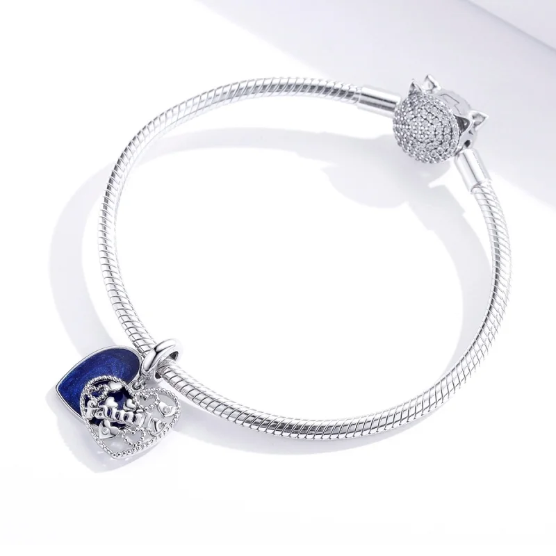 (image for) Pandora Style Silver Family Letters Dangle - BSC293 - View 4