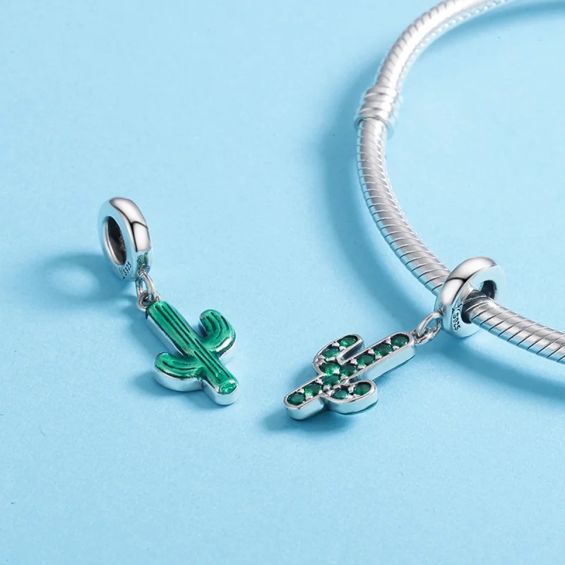 (image for) Pandora Style Silver Fresh Cactus Dangle - SCC515 - View 5