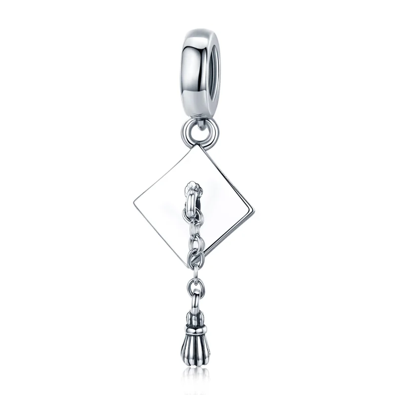 (image for) Pandora Style Silver Graduation Trencher Cap Dangle - SCC459 - Product Image
