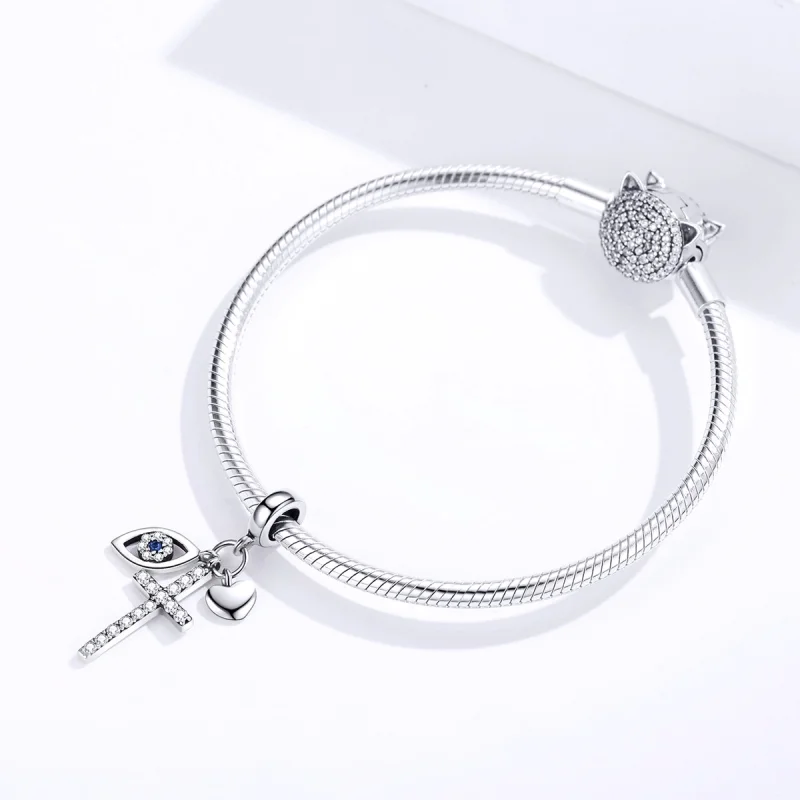 (image for) Pandora Style Silver Guardian Dangle - SCC1327 - View 3