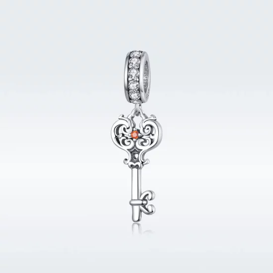 Pandora Style Silver Heartslock Dangle - BSC092