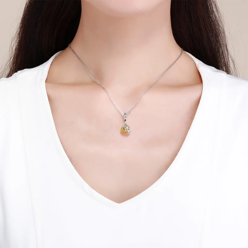 (image for) Pandora Style Silver Honeycomb Dangle - SCC879 - View 5