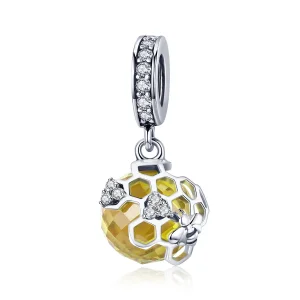 (image for) Pandora Style Silver Honeycomb Dangle - SCC879