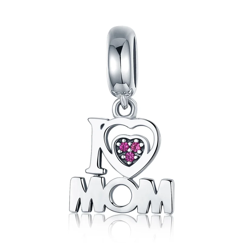 (image for) Pandora Style Silver I Love Mom Dangle - SCC420 - Product Image