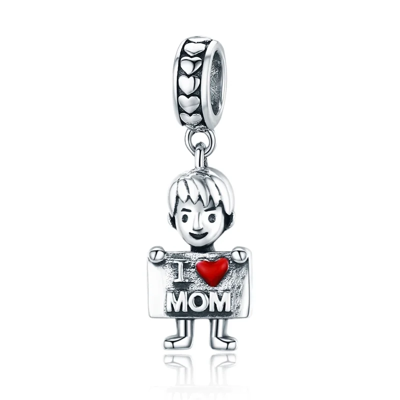 (image for) Pandora Style Silver I Love Mom Dangle - SCC691 - Product Image