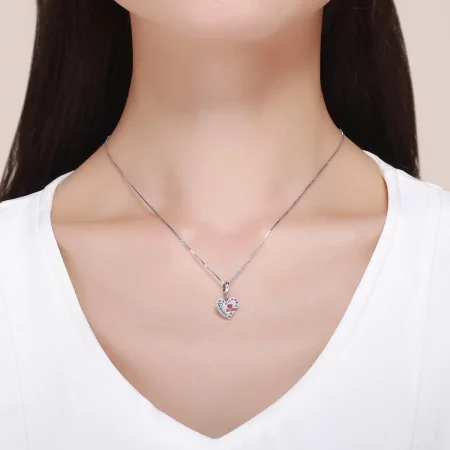 Pandora Style Silver Key of heart Dangle - SCC638