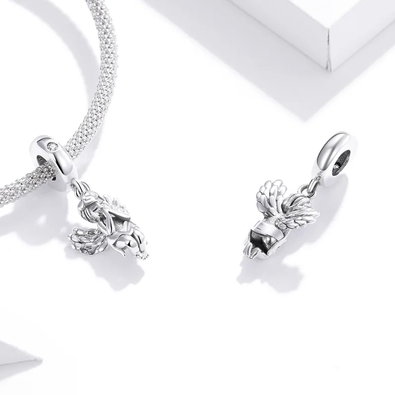 (image for) Pandora Style Silver Little Angel Dangle - SCC1686 - View 4