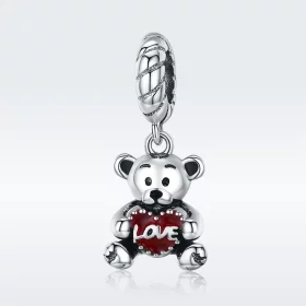 Pandora Style Silver Little Bear Dangle - SCC521 Pandora Style Silver Little Bear Dangle - SCC521