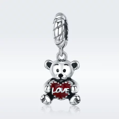 Pandora Style Silver Little Bear Dangle - SCC521