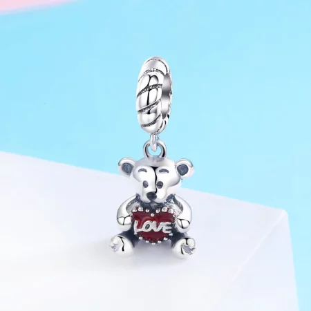 Pandora Style Silver Little Bear Dangle - SCC521
