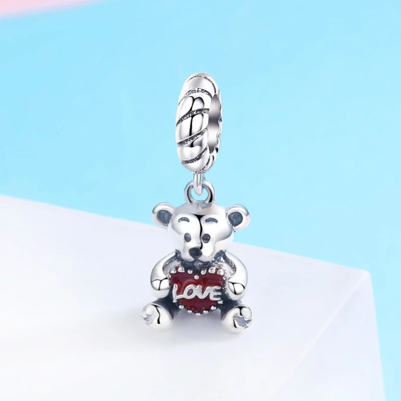 (image for) Pandora Style Silver Little Bear Dangle - SCC521 - View 3