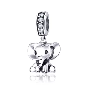Pandora Style Silver Little Elephant Dangle - SCC1338